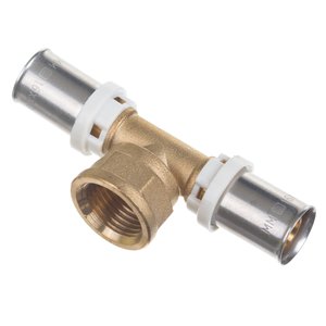 Trójnik mosiężny zaprasowywany GW 16x2,0-1/2"-16x2,0